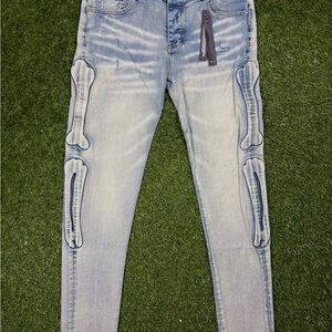 AMIRI Skeleton Bone Jeans Light Indigo Slim Fit